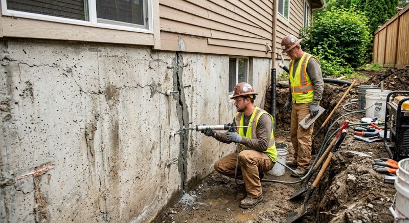 Cracked Foundation Repair in Marshall, VA