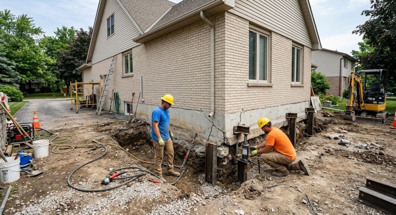 Helical Piers Installation in Manassas, VA