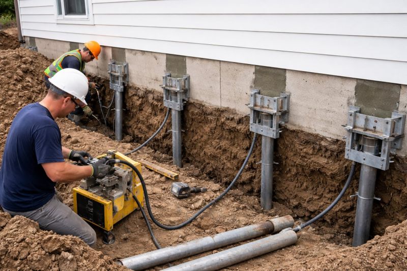 Helical Piers Installation in Manassas, VA