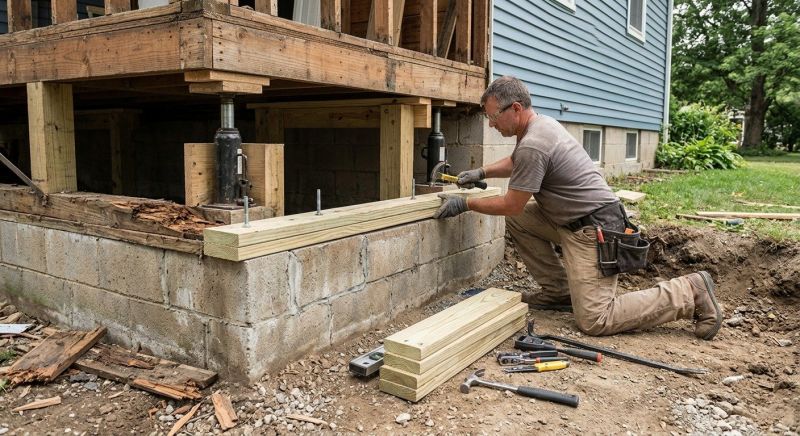 House Foundation Repair in Triangle, VA