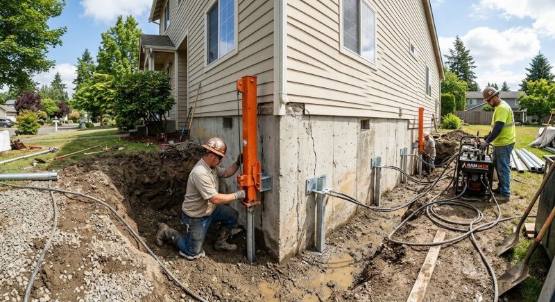 Sinking Foundation Repair in Annandale, VA
