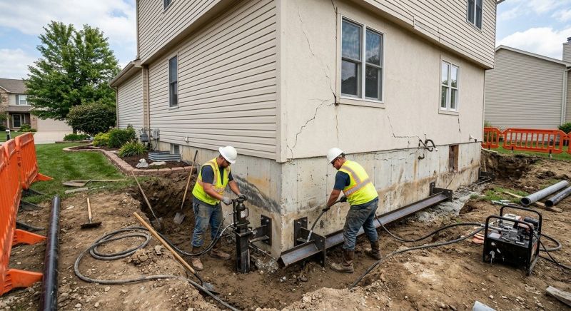 Sinking Foundation Repair in Catlett, VA