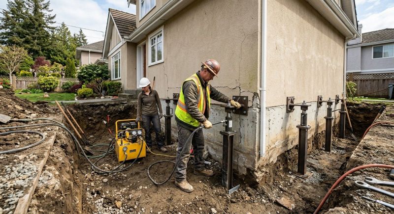 Sinking Foundation Repair in Clifton, VA